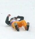Sapporo 2007: Sokolenko nie może dojść do siebie po skoku na odległość 50 metrów i lądowaniu w pozycji bocznej ustalonej